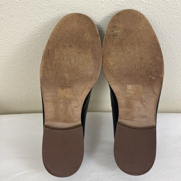 Madewell Elinor Leather Penny Loafer Womens 7.5 Black Slip On Preppy Academia - Picture 7 of 9